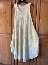 Pale Yellow Italian Cotton Mix Handkerchief Dress beach dress