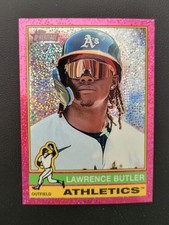 2025 Topps Heritage - Lawrence Butler #36 Chrome Pink Sparkle Refractor