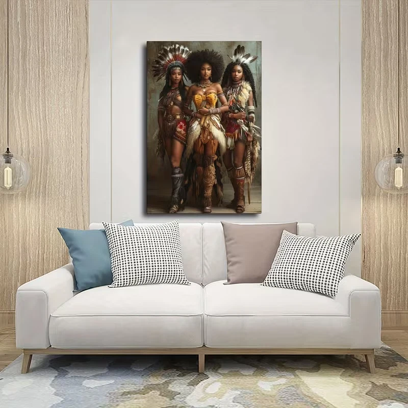 Black Elegant Sexy African Beautiful Woman Canvas Painting Print 24x36 decor - Image 3 of 3