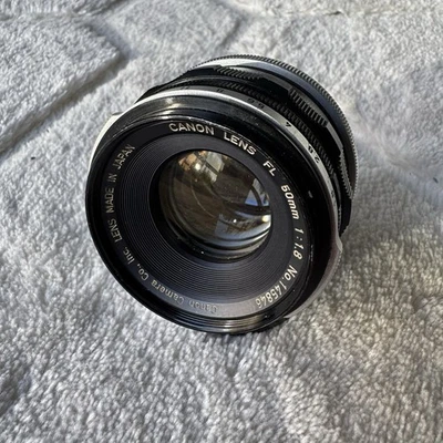 Canon FL 50mm f1.8 Good Condition Aluminum Body Smooth Focus & Aperture - Image 1 of 3