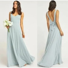 Show Me Your Mumu Size Medium Jenn Maxi Dress Silver Sage Gown NWT