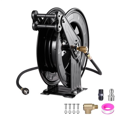 #ad #ad Retractable Power Pressure Washer Hose Reel 3 8quot; x 50 ft 4000PSI Hotamp;Cold Water $122.99