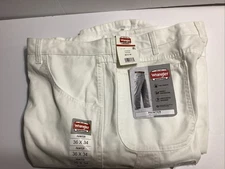 Wrangler Painters Pants Men’s 36x34 White Relaxed Fit Workwear- Tool Pockets .