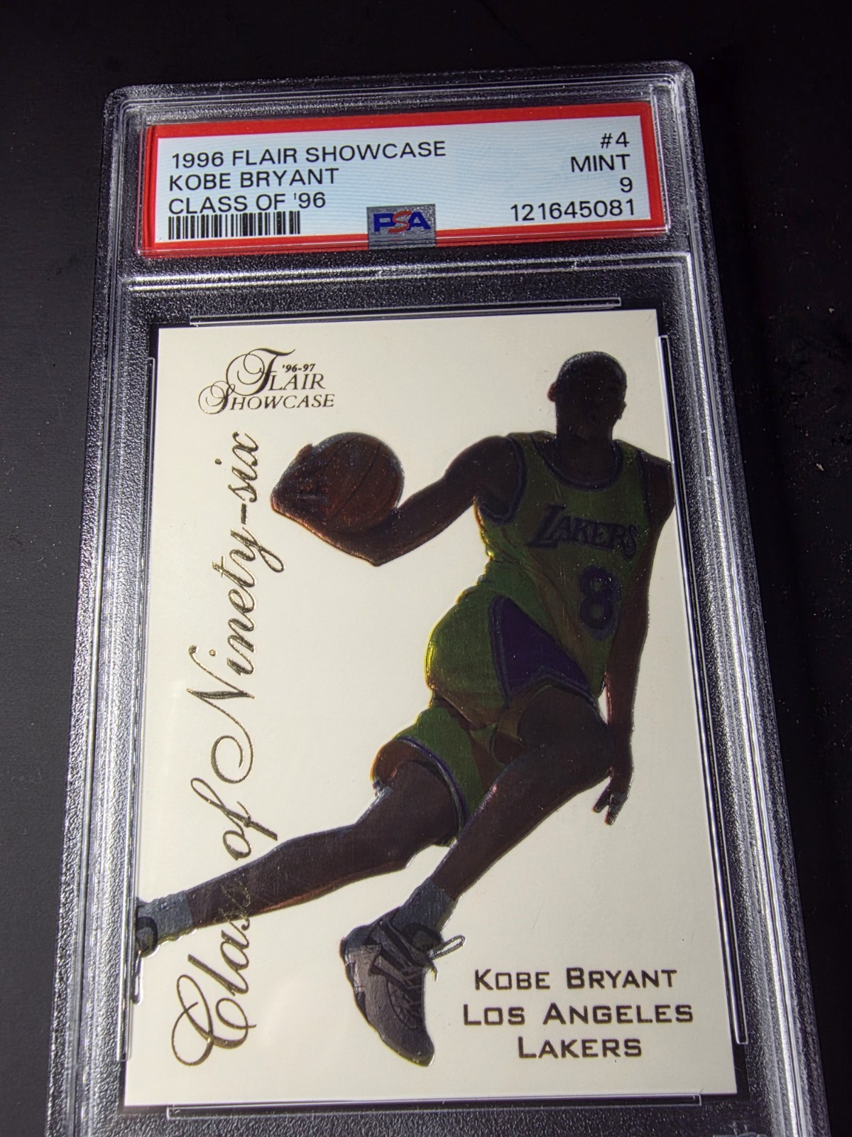 Kobe Bryant 1996 Flair Showcase #4 Class of '96 Price Guide