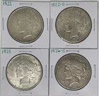 1922 1922-S 1923 1926-S Peace Dollar Lot of 4