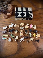 Vintage Miniature celluloid crackerjack charms toys Animal Figurines Lot of 28