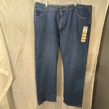 Wrangler 5 Star Regular Fit Straight Leg Jeans Men s 44x30 Blue Denim NWT