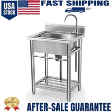 Kitchen Utility Sink Stainless Steel Commercial Restaurant Sinks Free Standing