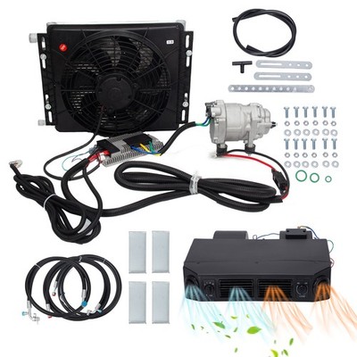 12V Electric Air Conditioner Cool&Heat Universal Underdash DC Auto Car A/C Kit