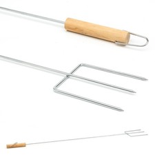 Marshmallow Toasting Fork Extra Long Large 75cm Metal Skewer For BBQ Fire Grill
