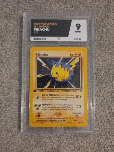 Pokemon Neo Genesis 1st Edition Pikachu Card 70/111 - ACE 9