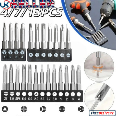 4-13tlg Spezialform Schraubendreher Bits Set U Y Dreieck Sicherheit Bit Reparatur Werkzeug