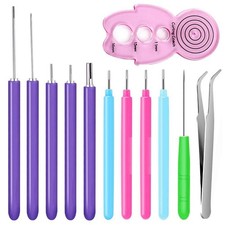 Zestaw narzędzi do quillingu papieru, 12 sztuk narzędzi do quillingu papieru z szczelinami...