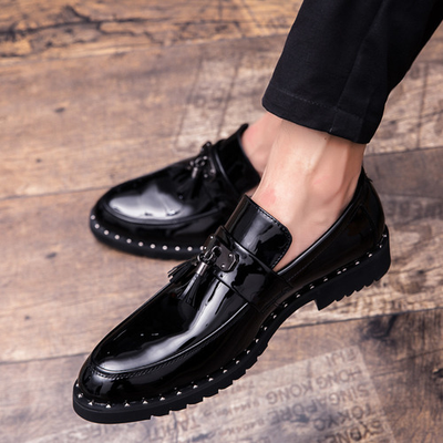 Mens Business Pointy Toe Slip on Formal 