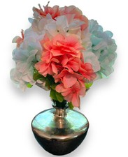Hydrangea Silk Flowers Heads Pack of 10 Variety Colors Full Artificial Bouquet