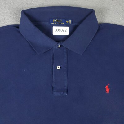 Ralph Lauren Polo Shirt Mens 3XB Blue Pony Golf Casual Short