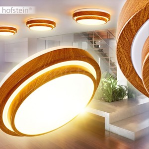 Bade Zimmer LED Design Decken Lampen Flur Wohn Schlaf Raum Leuchten Holz Optik