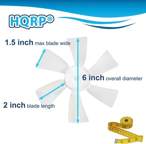 4x HQRP 6" Ventilador Cuchillas 3/32" Redondo Diámetro para 12V Rv Techo, Gama - Imagen 4 de 13