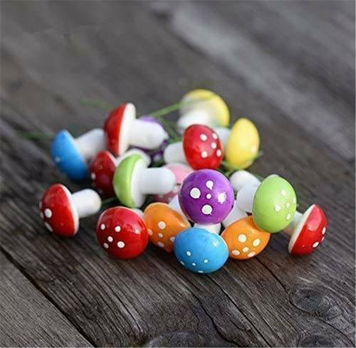 Mini 20 Pcs Fairy Garden Ornament Lawn Mushroom Miniatures Set Terrarium Decor - Picture 5 of 12