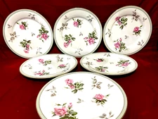 Noritake 5310 Priscilla Set Of 6 Floral Dinner Plates 10 1/4" Japan