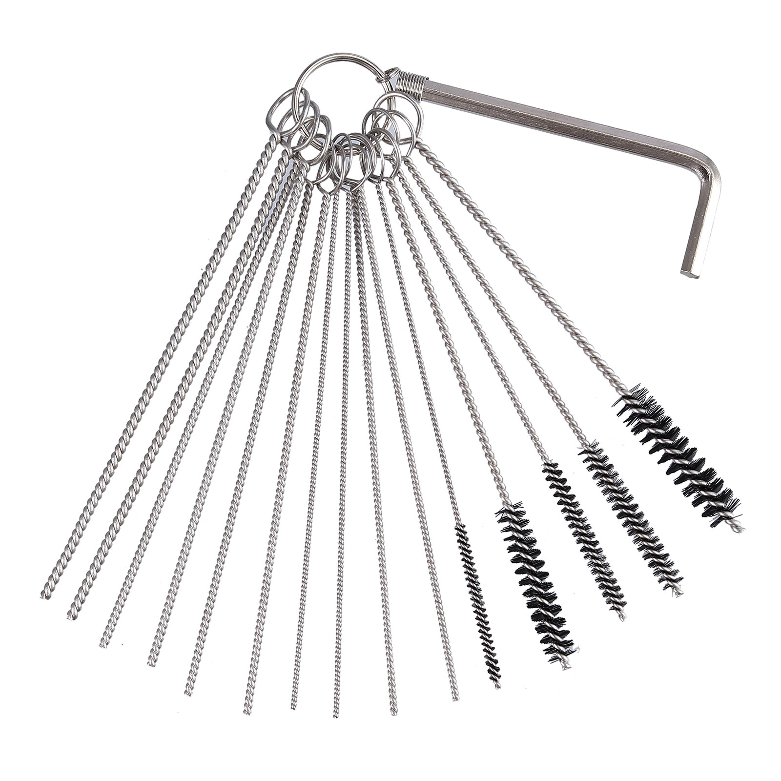 Carburetor Cleaning Brushes Kit Wires Carb Jet Cleaner Tool Needles