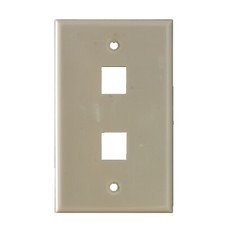 2 Port Keystone Wall Plate for Keystone Jack in Ivory 12 Pack RJ45 Cat5e Cat6