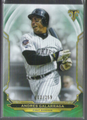 ANDRES GALARRAGA  2019 Topps Triple Take #'d Insert 003/259.  THICK STOCK - COL 
