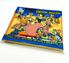1969 Disney Snow White Softie Foam Jigsaw Puzzle Complete Vintage Rare Sealed