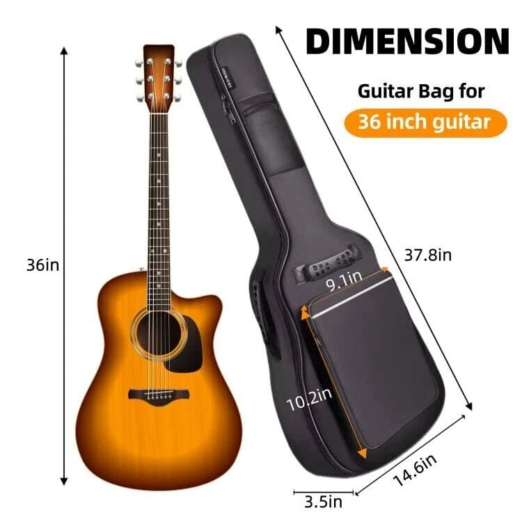 Guitar case size sale