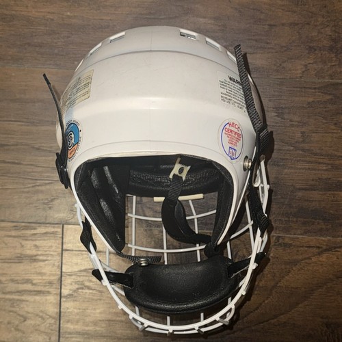 Vintage Jofa 390 White Made in Sweden 480L Cage Hockey Helmet Sold As Is Broken - Picture 12 of 14
