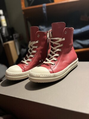 Rick Owens Mainline Ramones Carnelian Red Size 41 | eBay