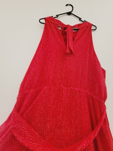 Estelle Size 22 Red White Polka Dot Knee Length Dress Sleeveless Party Cocktail - Picture 10 of 11
