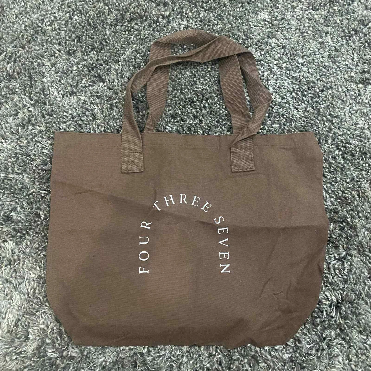 Brown top canvas tote