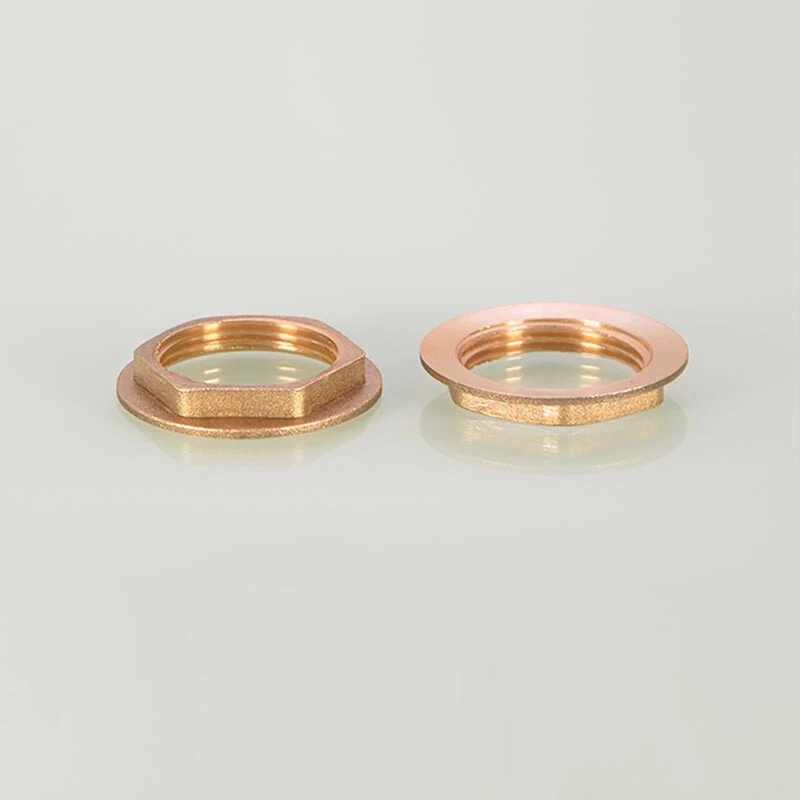 Dado flangiato in ottone 1/2" 3/4" 1" BSP per rubinetti lavabo adatto dado filettato 20/25/32 mm - Immagine 2 di 4