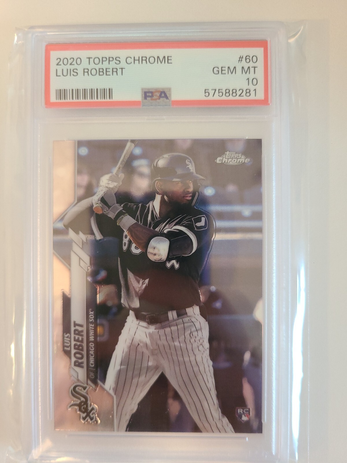 2020 Topps Chrome #60 Luis Robert RC PSA 10 Chicago White Sox Rookie