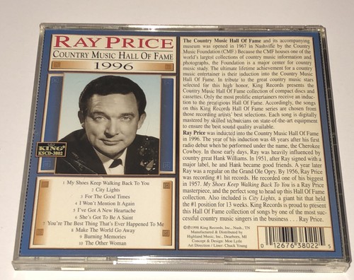 Ray Price Country Music Hall Of Fame 1996 Music Album CD 3P1 - Picture 4 of 4