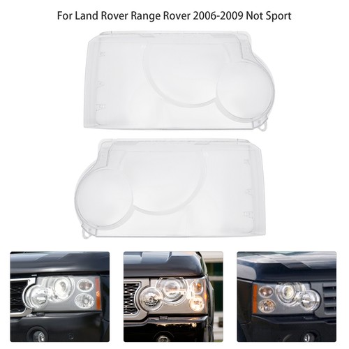 1 Pair Headlight Lens Covers For Land Rover Range Rover 2006-2009 (Not Sport) US - Foto 6 di 15