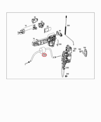 MERCEDES-BENZ SPRINTER 907 Front Right Door Lock Cable A9077602900  