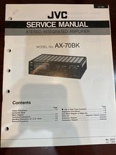 JVC AX-70BK AX70BK AMPLIFIER AMP Repair Service Manual FROM THE USA  ORIGINAL 