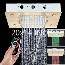 Large Rainfall 20x14"Shower Head High Pressure Luxury Rain Waterfall Top Sprayer