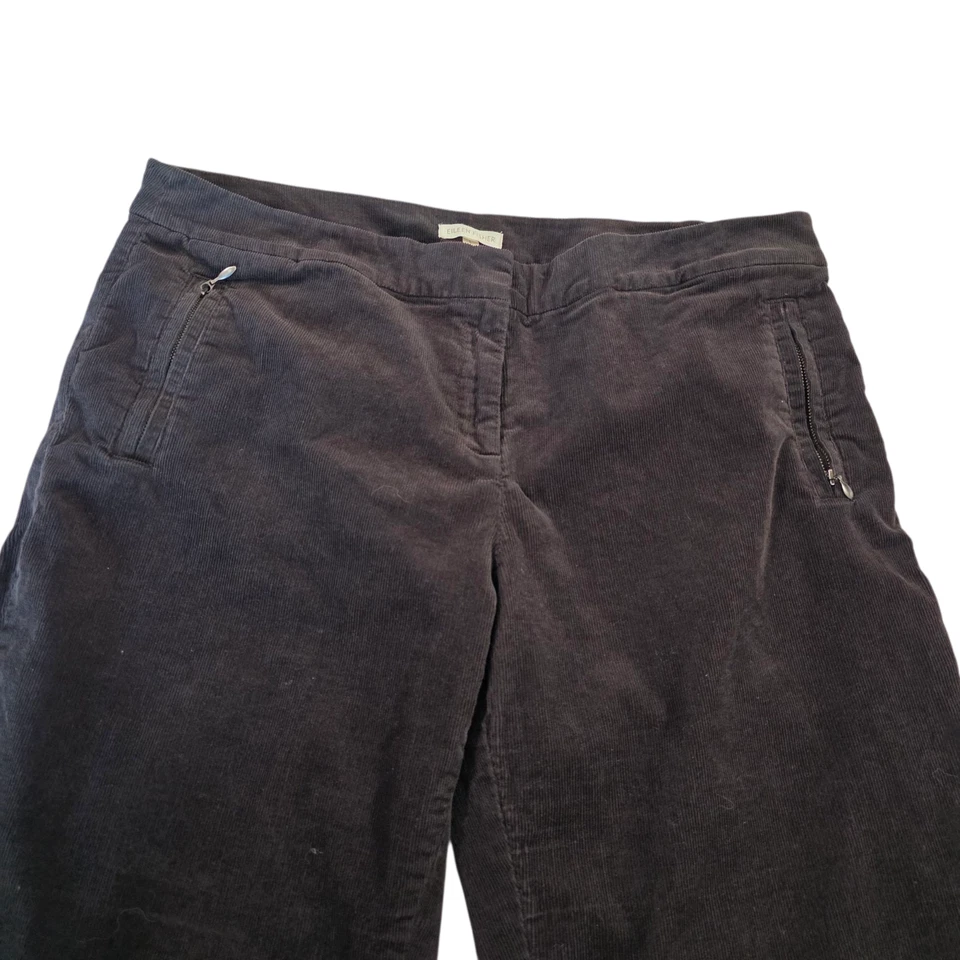 Eileen Fisher Pants Womens Brown L Corduroy Mid Rise Stretch Casual Travel Ankle - Image 2 of 4