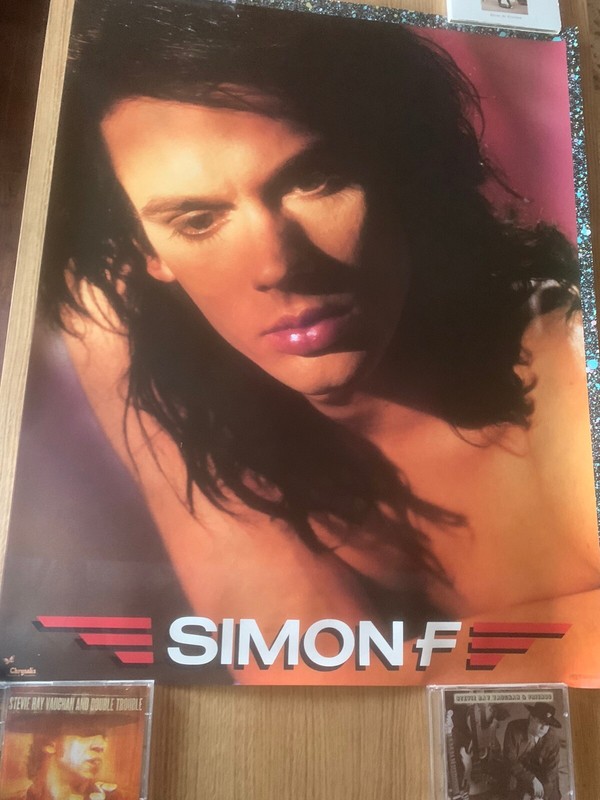 Simon F  1985 Gun Promo Poster  Intaferon  Simon G   Steve Stevens