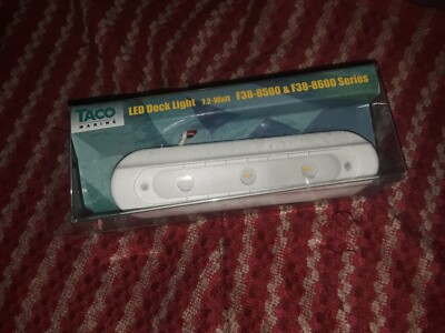 Taco Marine F38-8500/8600 Deck Light Flat Mount White Housing 4 LED Deck Light