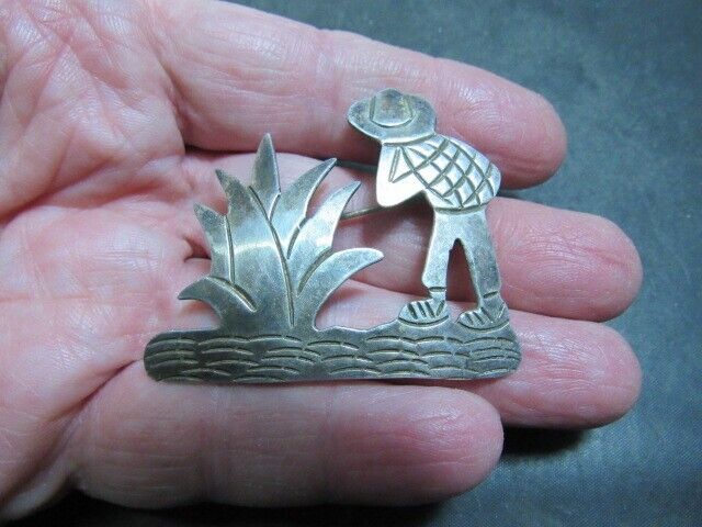 large taxco sterling brooch - image 1