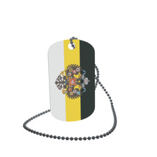 Dog Tag Flagge Fahne Russland Romanov mit Adler Erkennungsmarke Alu 30 x 50 mm