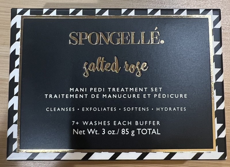 NIB Spongelle Salted Rose Mani Pedi Treatment Set 7+ Washes Each Buffer