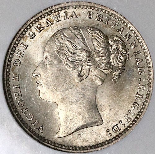 1884 NGC MS 63 Victoria Shilling Great Britain Mint State Silver Coin (22010702C - Picture 2 of 6