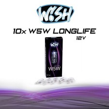 10 x Wish® W5W 10T 12V Glühbirne Lampe Standlicht Innenraumbeleuchtung 