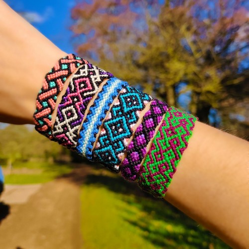 Pulseras de unisex personalizadas hechas a mano tejidas con de | eBay