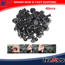 Trim Moulding Clip Assortment of 40pcs Car Body Plastic Push Pin Rivet Fastener